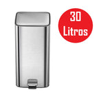 Lixeira com Pedal 30 Litros Inox Home Yikasa