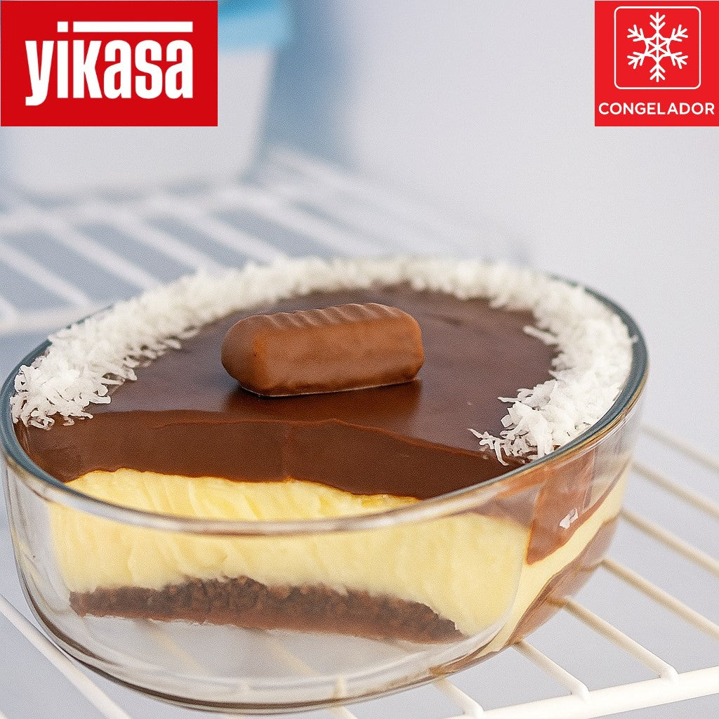 Kit 3 Travessas Ovais de Vidro Borossilicato 0.7L, 1.6L e 2.4L Yikasa