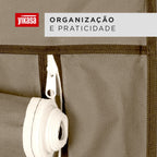 Guarda Roupas Desmontável Com 8 Divisores Bege Yikasa