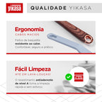 Jogo de Panelas Premium com Revestimento em Mármore Antiaderente 11 Peças Cinza e Vanilla Yikasa