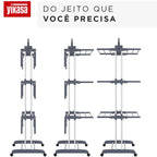 Varal De Chão Dobrável 3 Andares Cinza Yikasa