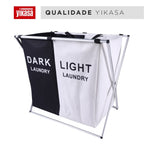 Cesto Organizador de Lavanderia Clean Duplo Yikasa