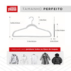 Kit 50 Cabides De Veludo Cinza Yikasa