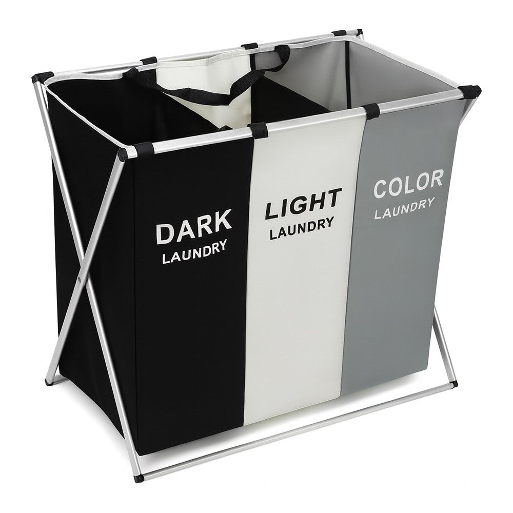 Cesto Organizador de Lavanderia Clean Triplo Yikasa