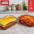 Kit 10 Potes de Vidro Borossilicato Tampa Hermética 640ml Verde Yikasa