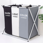 Cesto Organizador de Lavanderia Clean Triplo Yikasa