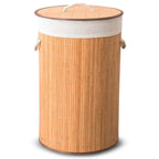 Cesto De Roupas Redondo De Bambu Yikasa