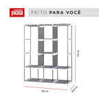 Guarda Roupas Desmontável Com 8 Divisores Cinza Yikasa