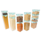 Kit 12 Potes de Mantimento Herméticos em Acrílico Verde Yikasa