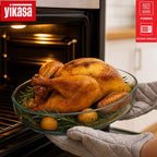 Kit 3 Travessas Ovais de Vidro Borossilicato 0.7L, 1.6L e 2.4L Yikasa