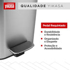 Lixeira com Pedal 3 Litros Inox Home Yikasa