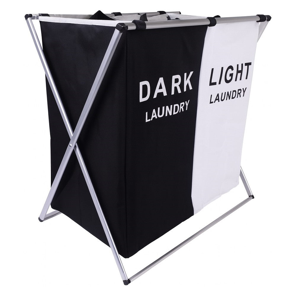 Cesto Organizador de Lavanderia Clean Duplo Yikasa