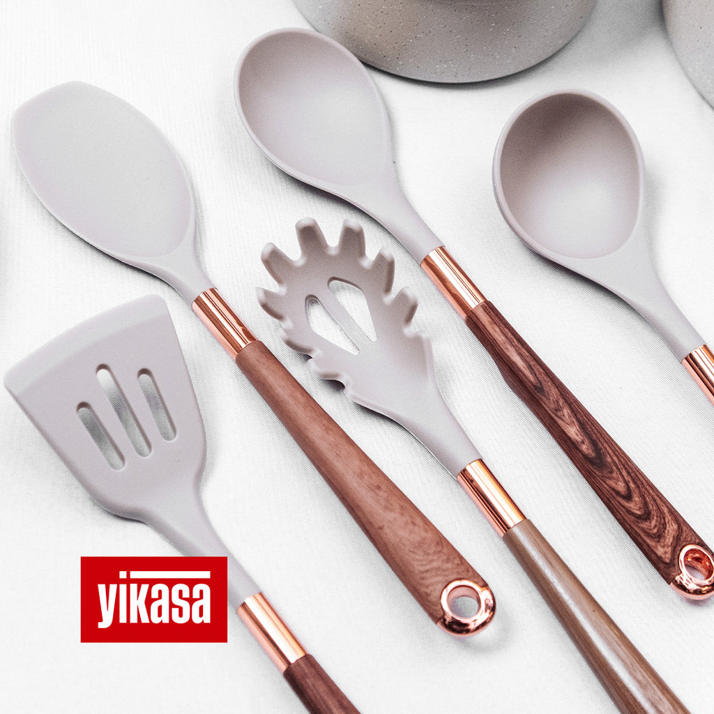 Jogo de Panelas Premium com Revestimento em Mármore Antiaderente 11 Peças Vanilla Yikasa