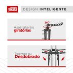 Varal De Chão Dobrável 3 Andares Preto Yikasa