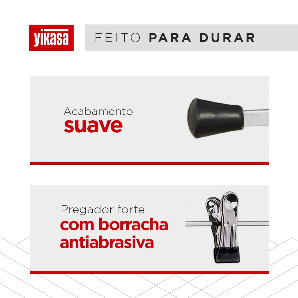 Kit 10 Cabides Cromados Para Calças Yikasa