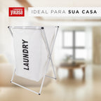 Cesto Organizador de Lavanderia Clean Simples Yikasa