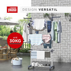 Varal De Chão Dobrável 3 Andares Cinza Yikasa