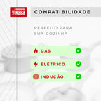 Jogo de Panelas Premium com Revestimento em Mármore Antiaderente 13 Peças Preto Yikasa