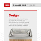 Kit Com 3 Organizadores De Bambu Yikasa
