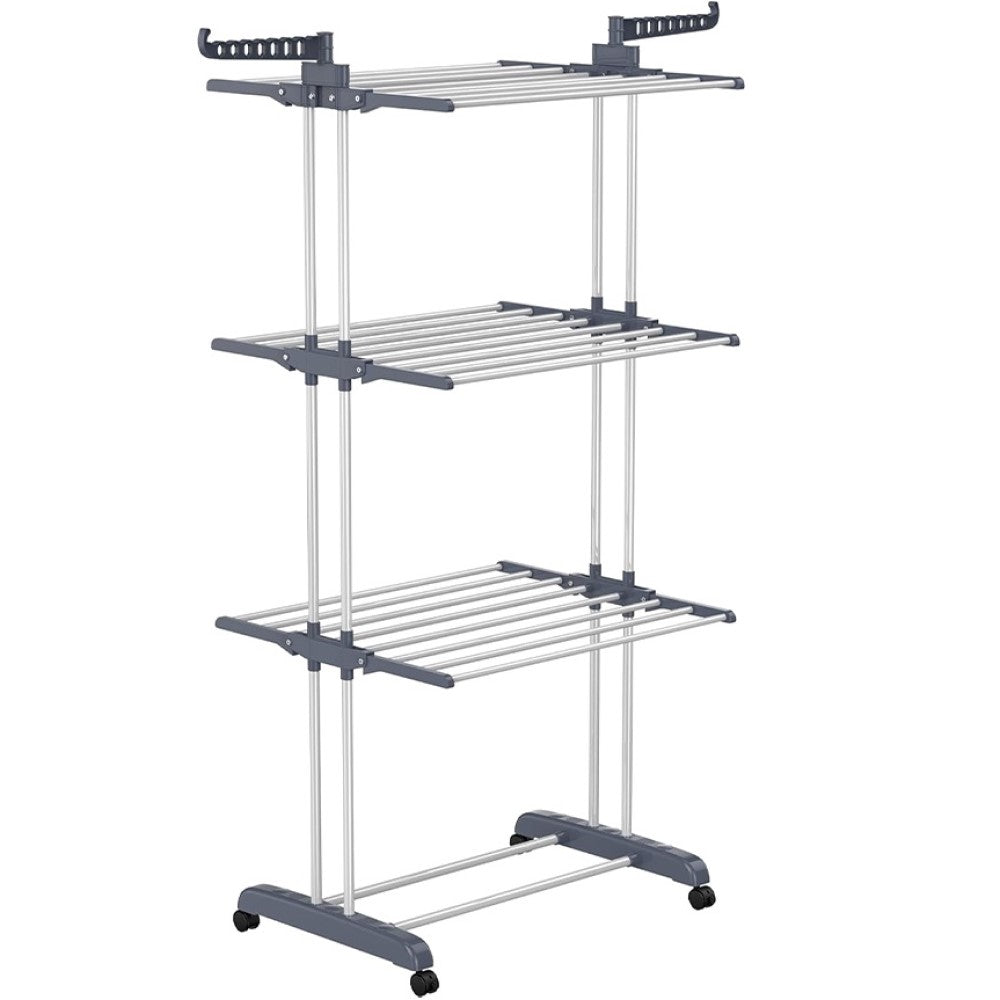 Varal De Chão Dobrável 3 Andares Cinza Yikasa