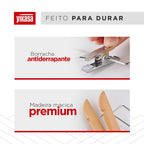 Kit 30 Cabides De Madeira Com Clipes Yikasa