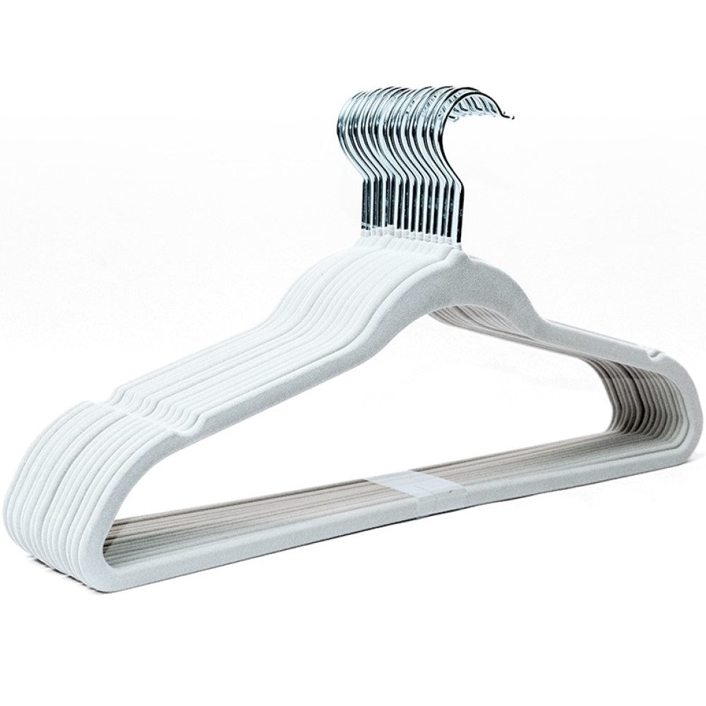 Kit 30 Cabides De Veludo Cinza Yikasa