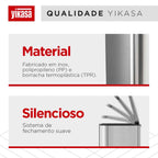 Lixeira com Pedal 3 Litros Inox Home Yikasa