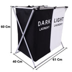 Cesto Organizador de Lavanderia Clean Duplo Yikasa