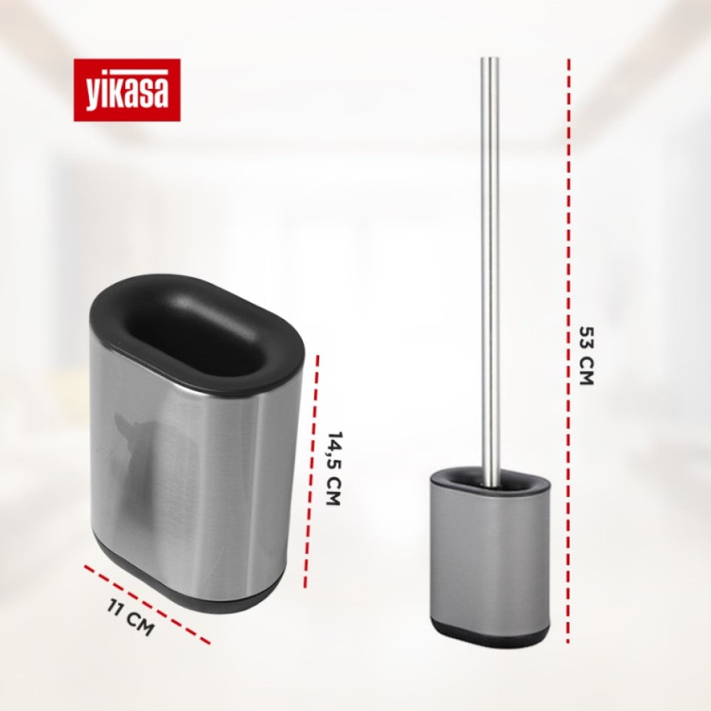 Escova Sanitária Com Suporte Inox Home Yikasa