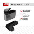 Organizador de Pia Com Dispenser de Sabão Inox Home Yikasa