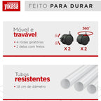 Varal De Chão Dobrável 3 Andares Branco Yikasa