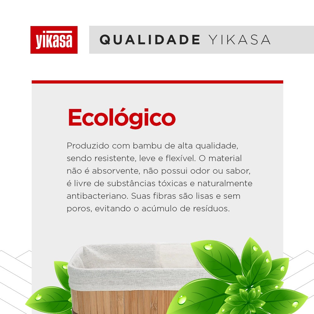 Kit Com 3 Organizadores De Bambu Yikasa