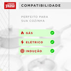 Jogo de Panelas Premium com Revestimento em Mármore Antiaderente 11 Peças Cinza e Vanilla Yikasa