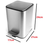 Lixeira com Pedal 3 Litros Inox Home Yikasa