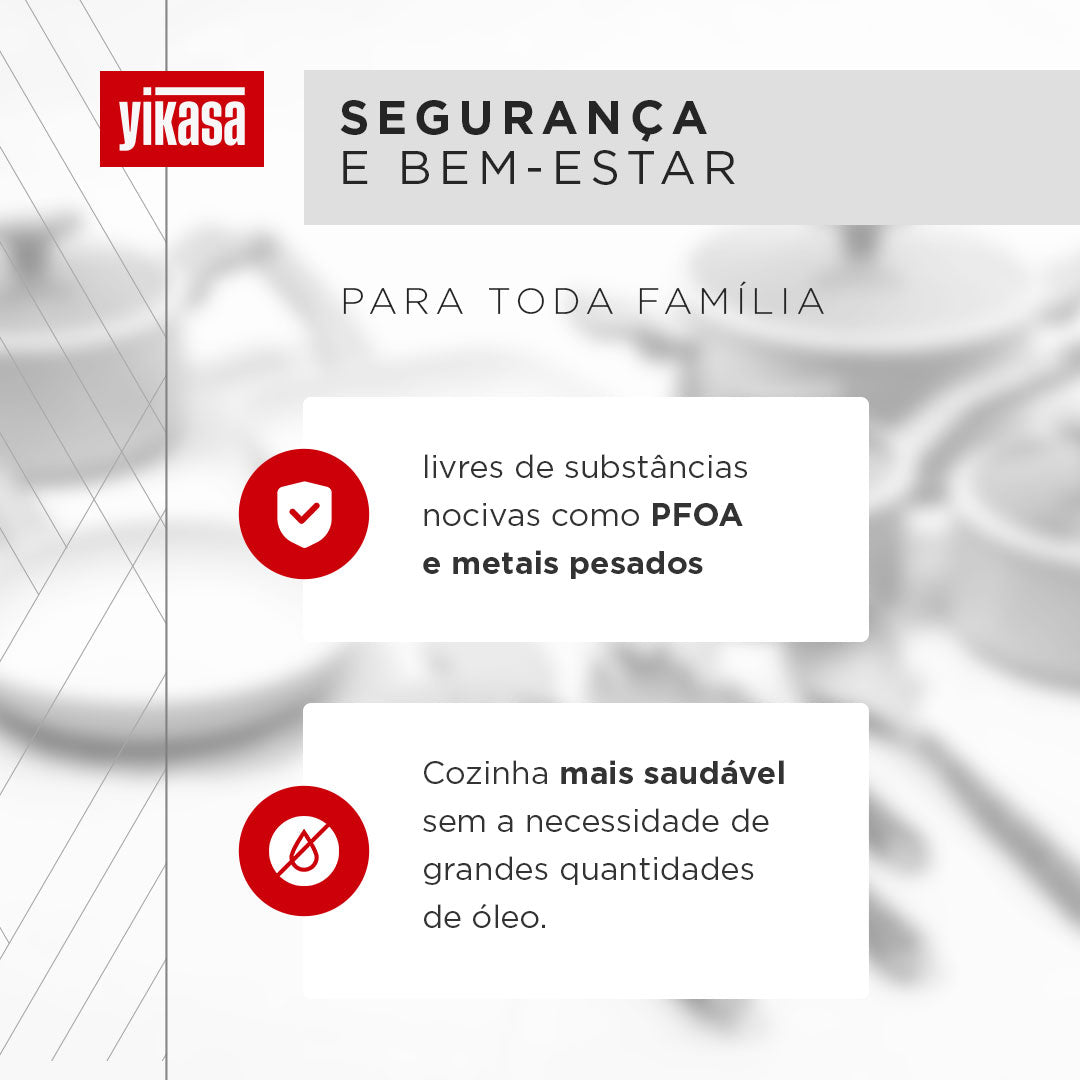 Jogo de Panelas Premium com Revestimento em Mármore Antiaderente 11 Peças Vanilla Yikasa