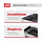 Escorredor de Louça Inox com Porta-Talheres e Bandeja Coletora Plus Yikasa