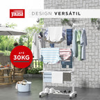 Varal De Chão Dobrável 3 Andares Branco Yikasa