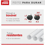 Varal De Chão Dobrável 3 Andares Cinza Yikasa