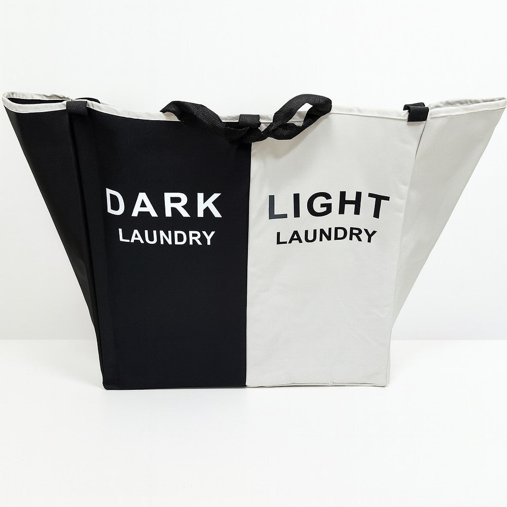 Cesto Organizador de Lavanderia Clean Duplo Yikasa