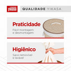 Cesto de Roupas Redondo de Bambu 50 Litros Yikasa