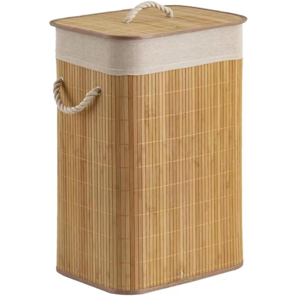 Cesto De Roupas De Bambu 70 Litros Yikasa