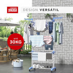 Varal De Chão Dobrável 3 Andares Azul Yikasa