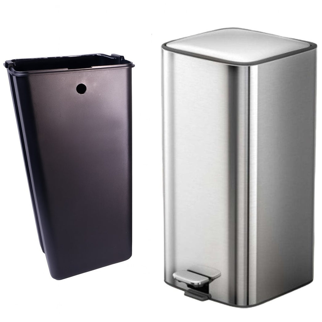 Lixeira com Pedal 30 Litros Inox Home Yikasa