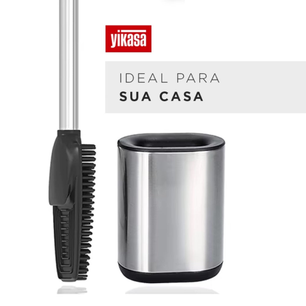 Escova Sanitária Com Suporte Inox Home Yikasa