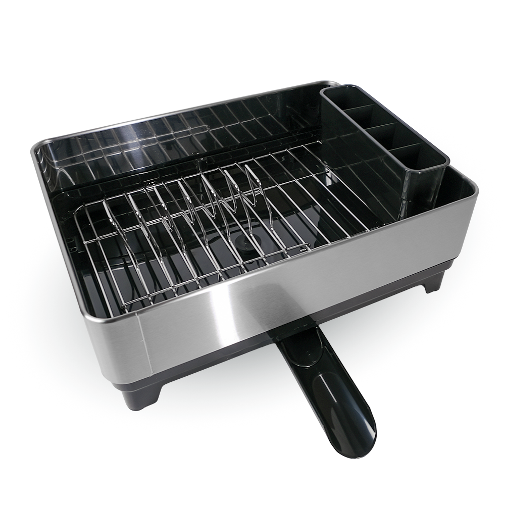 Escorredor de Louça Inox com Porta-Talheres e Bandeja Coletora Yikasa