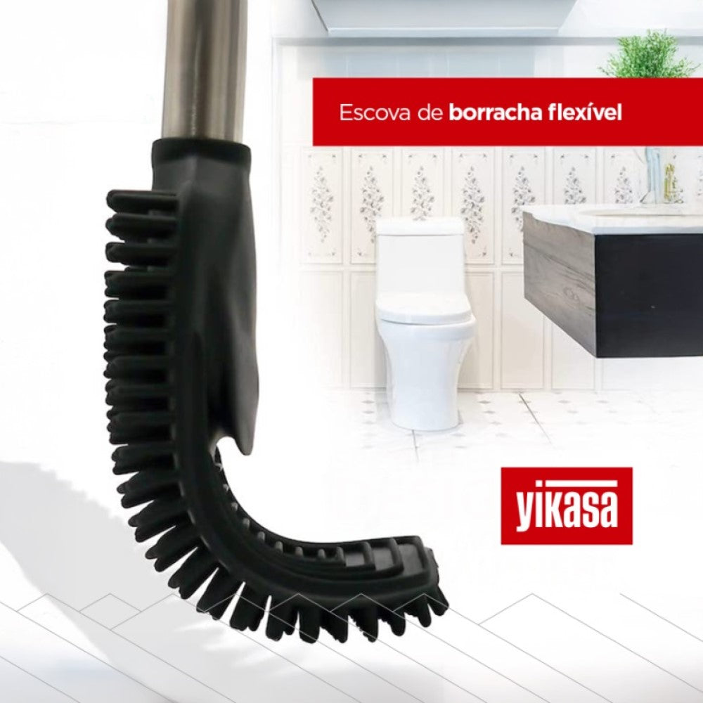 Escova Sanitária Com Suporte Inox Home Yikasa