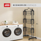 Varal De Chão Dobrável 3 Andares Preto Yikasa