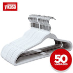 Kit 50 Cabides De Veludo Cinza Yikasa