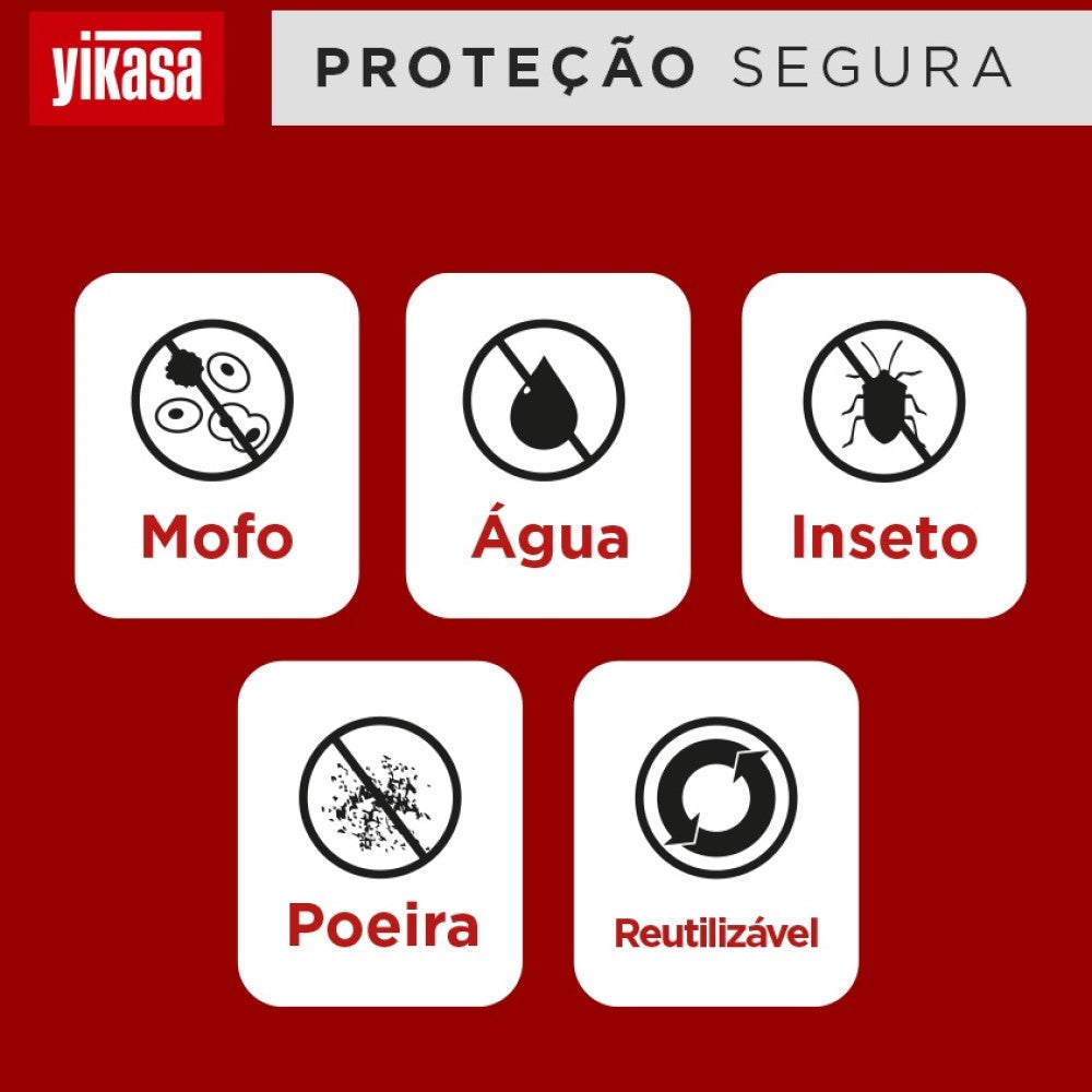 Kit 10 Sacos a Vácuo Pequenos 50x60cm + Bomba De Ar Yikasa